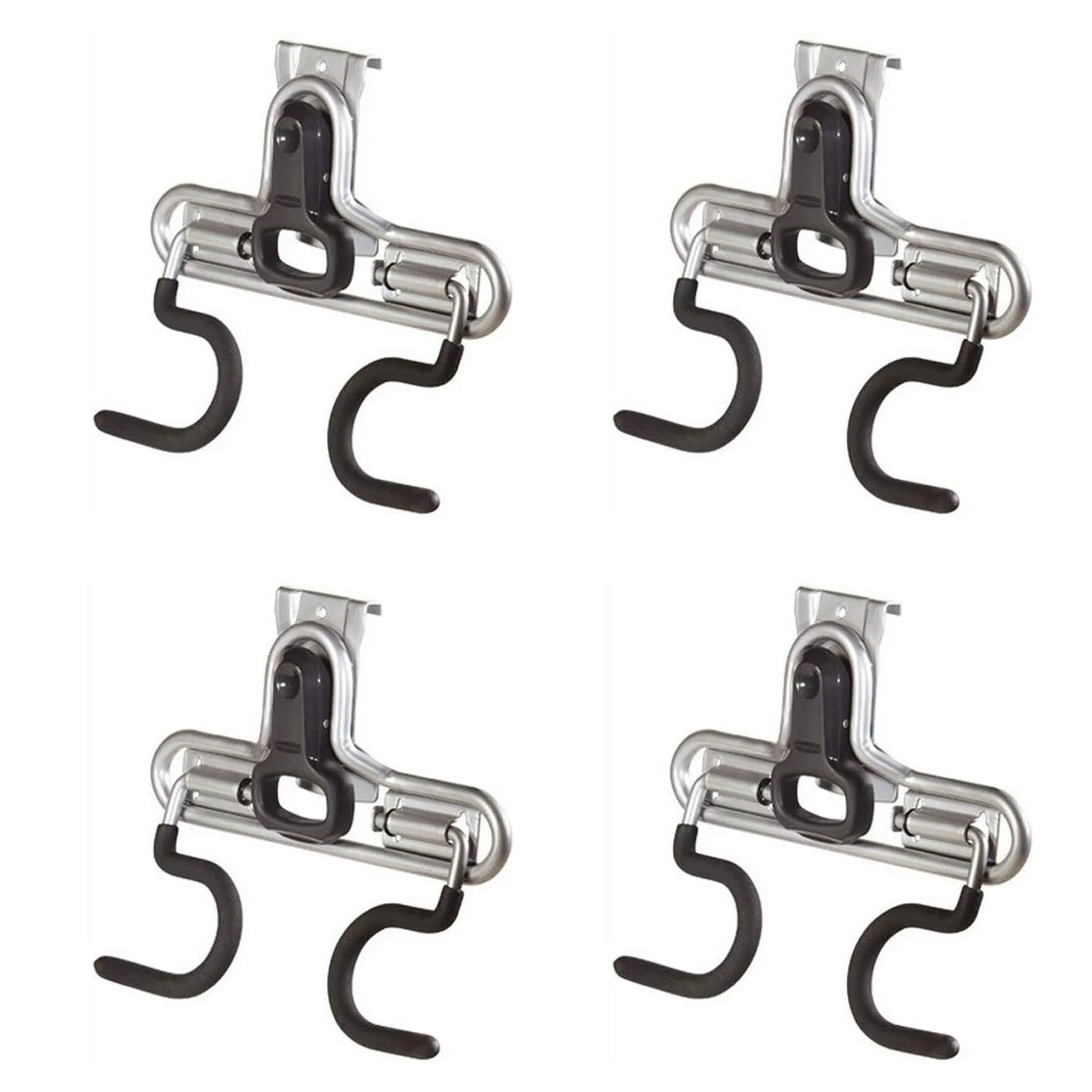Rubbermaid FastTrack Wall S Hook 2 Handle Tool Storage Organizer Rack (4 Pack)