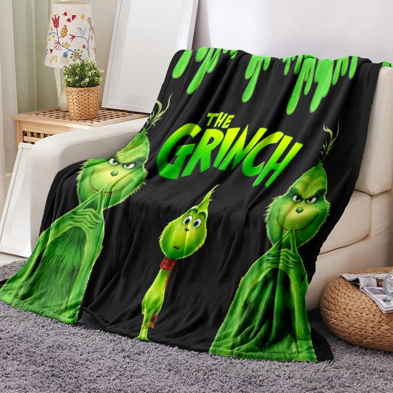 Cartoon Pattern Blanket, 1 Count Soft Comfortable Throw Blanket, Warm Napping Blanket for Home Office Travel Outdoor Camping