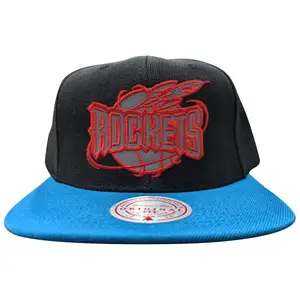 Mitchell & Ness Blck/Tl NBA HWC Houston Rockets Team Reflective Snapback