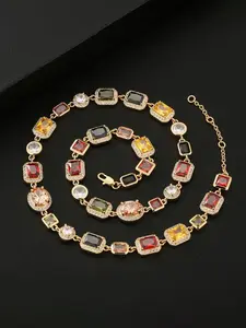 Iced Chics 10mm Colorful Sugar Hip Hop Zircon Statement Necklace, Daily Wear Necklace, Unisex Couple Jewelry, High-End Style, Perfect for Men and Women, Trendy Necklace