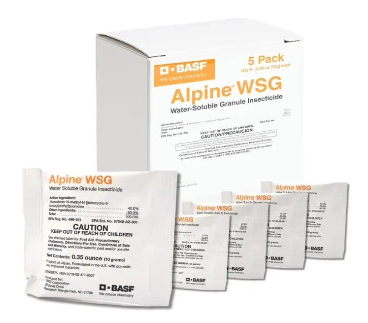 Alpine WSG Water Soluble Granules, 10g Water Soluble Insect Control Concentrate, 1 Packet for Indoor & Outdoor Applications
