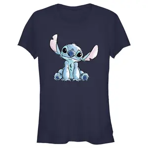 Junior's Women Lilo & Stitch Sketch Stitch T-Shirt