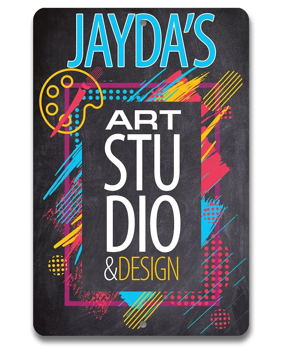Handmade Custom Print Aluminium Epoxy Metal Sign - Lightweight Indoor Home Decor Plaque, Personalized Art Studio Gift, Two Sizes
