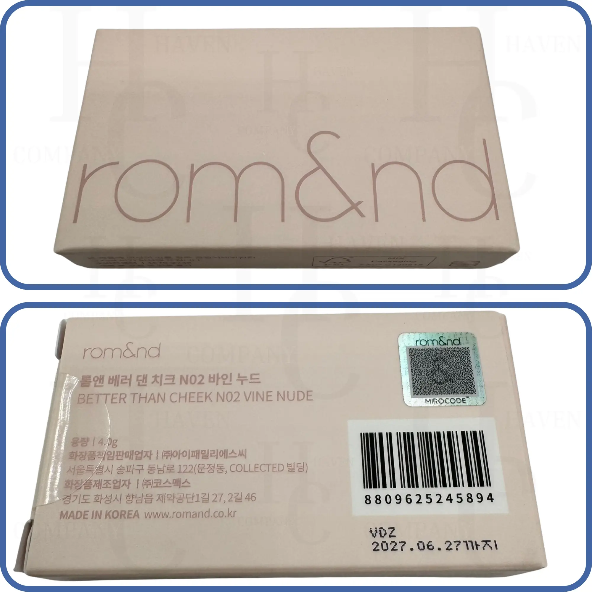 rom&nd (romand) Better Than Cheek N02 Vine Nude | Blurring