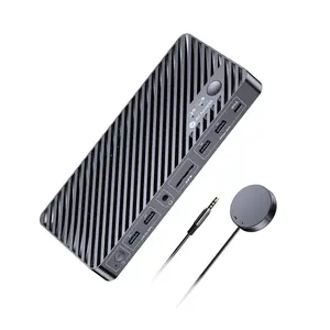 AV Access iDock B10 KVM Switch Docking Station for Laptop & Desktop, 8K@60Hz Dual Monitors, 100W Charging, High-Speed USB 3.2, 1G Ethernet, 4K@165/144/120Hz for Gaming