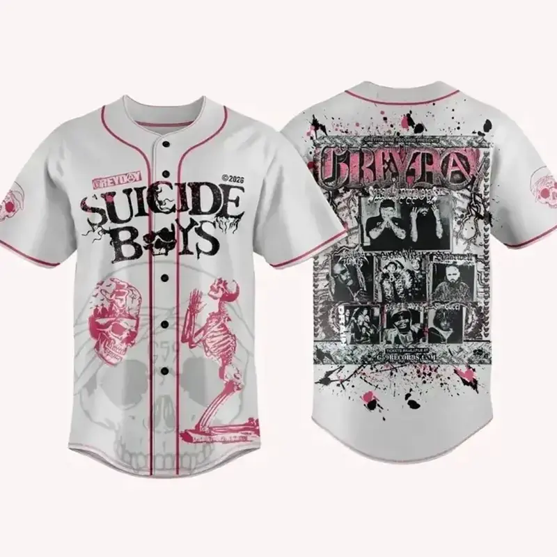Suicideboy G59 Baseball Jersey, Greyday Tour 2026 Jersey Shirt, Suicideboy Merch Shirt, Tour 2026 Shirt For Fan