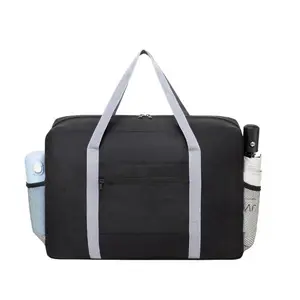 Personal Item Bag for Airlines 18x14x8 – Foldable Travel Duffle Bag for Spirit & Frontier – Lightweight Carry-On Underseat Bag for Weekend, Overnight, Gym & Travel – Black