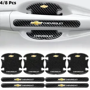 Car Door Bowl Protection Stickers, Handle Bumper Strip for Chevrolet Malibu Xl Cruze Trax, 4 or 8 Pieces, Car Decals, Car Accessories