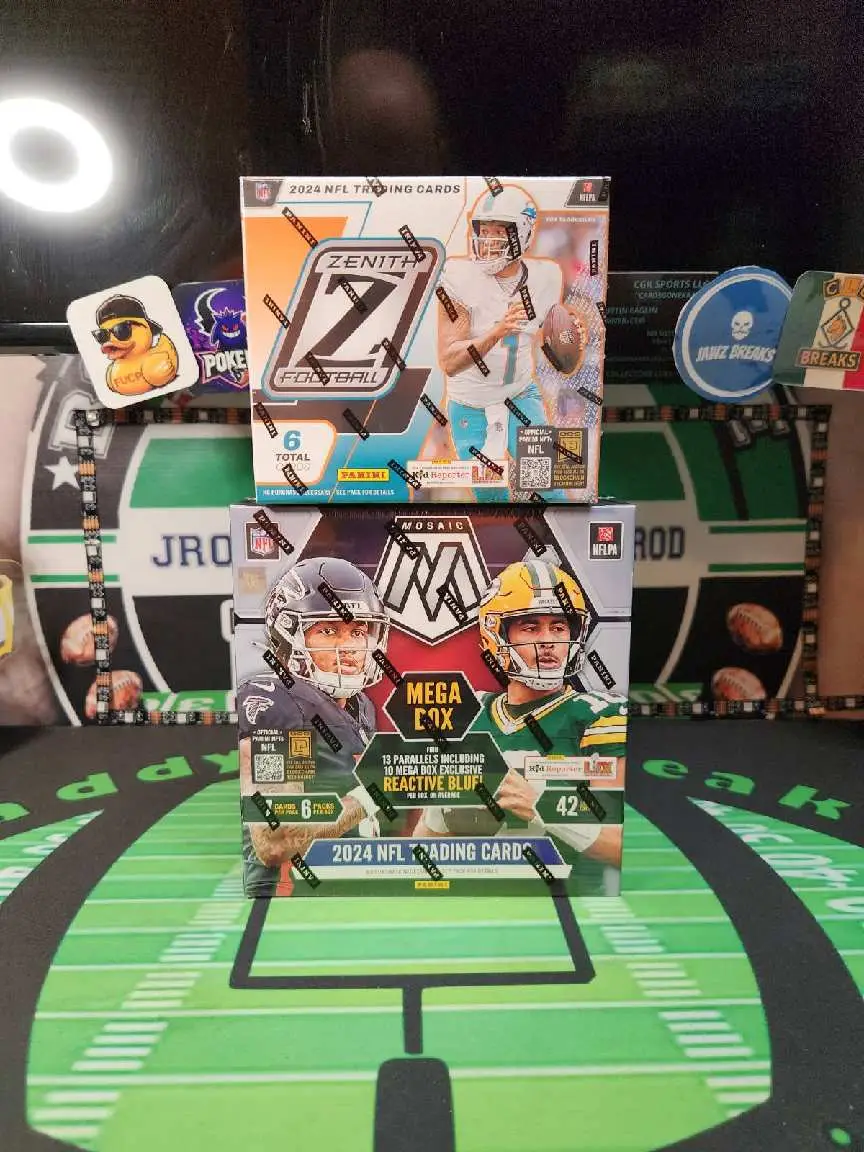 Break 537 - 1 Zenith NFL Football Hobby Box & 1 Mosaic Reactive Blue Mega Box