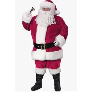 Crimson Santa Claus Suit - Plush - Deluxe - Men  - 3 Sizes