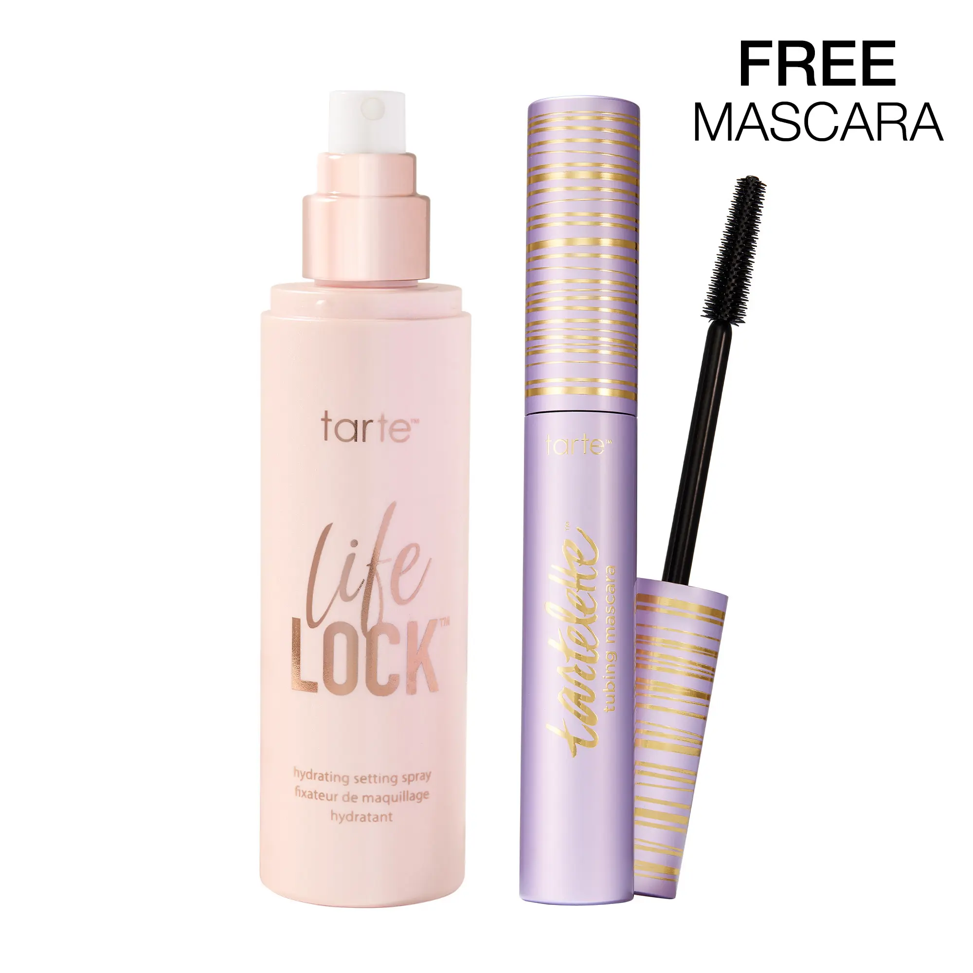 tarte locked in duo - tubing mascara & life lock setting spray tarte locked in duo - tubing mascara & life lock setting spray
