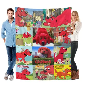 Clifford The Big Red Dog Blanket Giant Cuddly Cartoon Throw for Kids Super Soft Stain Resistant Gift for Children Storytime Snuggles