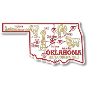 Oklahoma Giant State Magnet by Classic Magnets, 4.5" x 2.4"