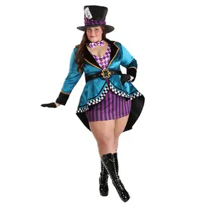 Plus Size Purple Panache Mad Hatter Costume for Women