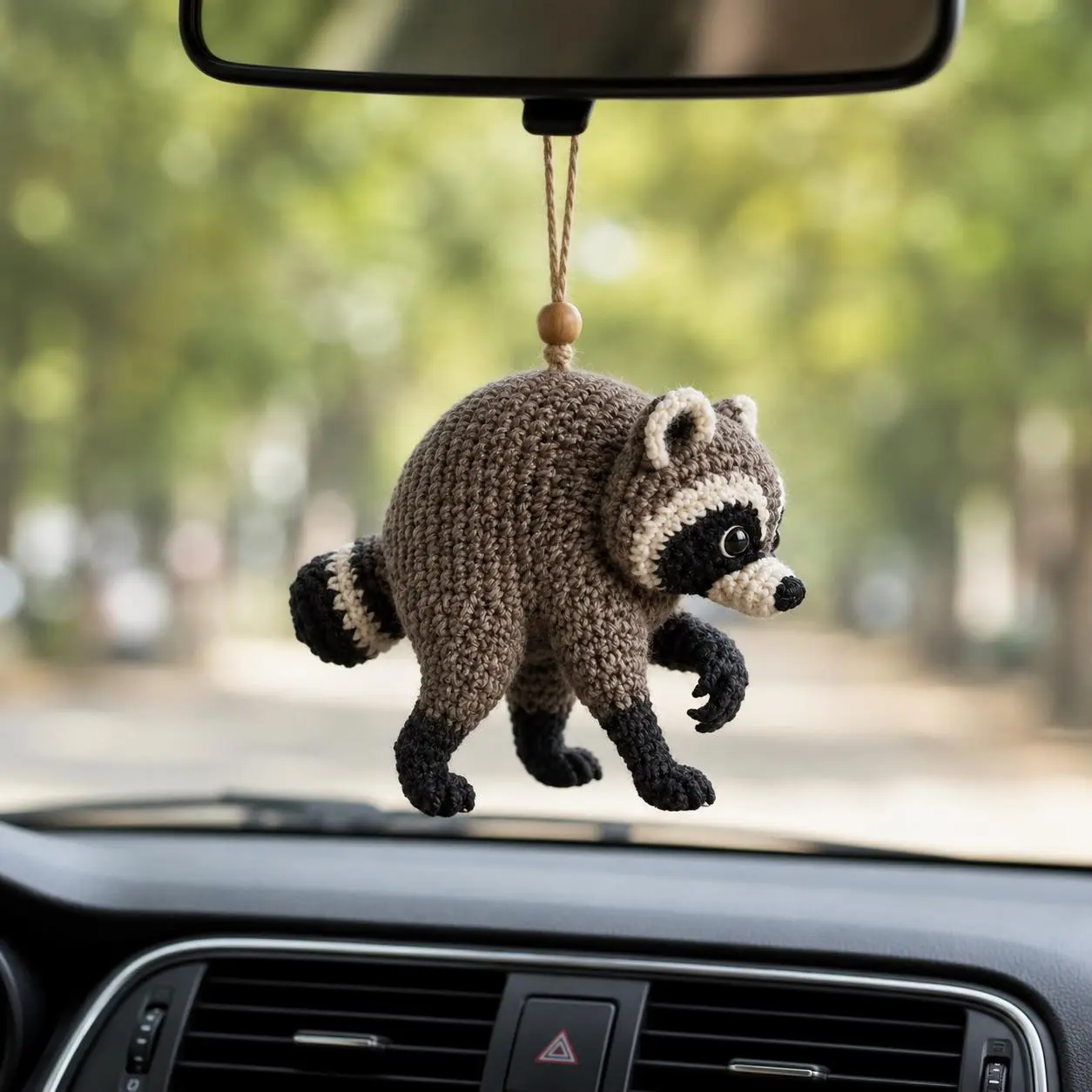 Cute Jimothy Raccoon Crochet, Cute Jimothy Raccoon Lover Gift, Jimothy Raccoon Gift, Car Hanging Ornament, Handmade Crochet Keychain