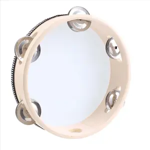7 inch Musical Tambourine Tamborine Drum Round Percussion Gift for KTV Party