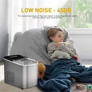 38lbs Per Day Countertop Ice Makers, 9 Ice Cubes in 3.5 Minutes, Self-Cleaning Ice Machine with 2 Bullet Sizes for Kitchen, Camping, RV, Parties home kitchen bar party Opal Nugget Ice Maker Conversion Kit home kitchen office bar party p function blender