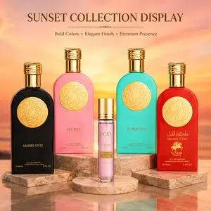 100ml Luxury Arabic Perfume in Four Fragrances, 15ml Women's Pheromone Roll-On Perfume, Long-Lasting Oriental Woody Eau de Parfum, Elegant Eau de Cologne Spray for Everyday Dates, Perfect for Daily Wear, Ideal Gift Option