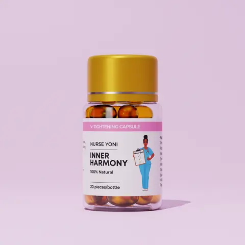 Nurse Yoni Inner Harmony Organic Vegan Herbal Dietary Supplements - 20 Caps Natural Remedy for Adult Feminine Moisture, Balance, Women's Healthcare Support