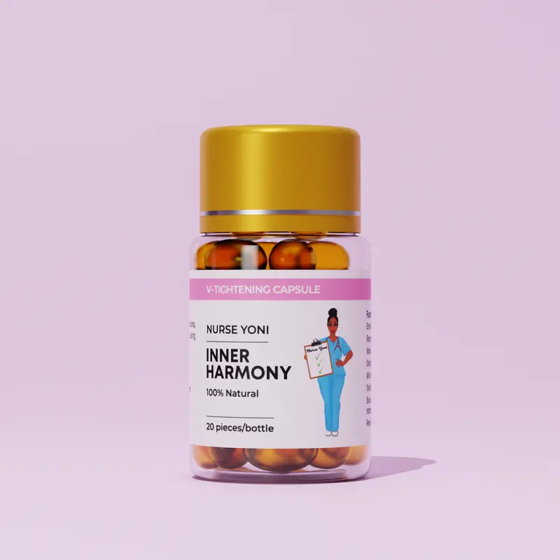 Nurse Yoni Inner Harmony Organic Vegan Herbal Dietary Supplements - 20 Caps Natural Remedy for Adult Feminine Moisture, Balance, Women's Healthcare Support