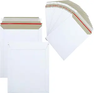 Rigid Mailers 8 X 10 Inches with Self Adhesive Seal 30 Pack, Bulk White Cardboard Envelopes for Shipping Photo, Documents, Letters, Packaging Supplies KIAECHWU