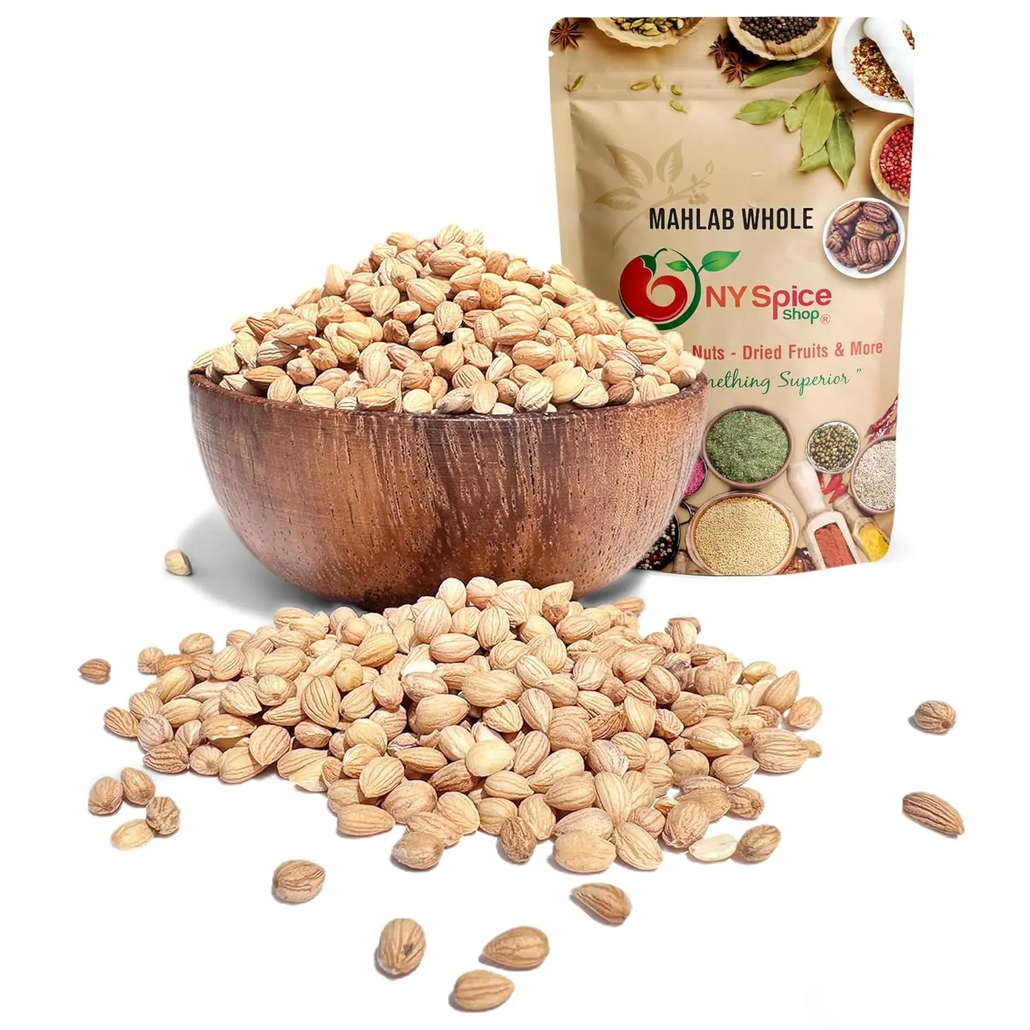 NY SPICE SHOP Mahlab Seed Whole / Powder Raw Spice Mahlepi Dried Mahlepi - Dry Aromatic Traditional Spice for Pastry and Baking
