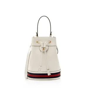 Pre-owned GUCCI Calfskin Crossbody Bags Web Ophidia Small Bucket Bag