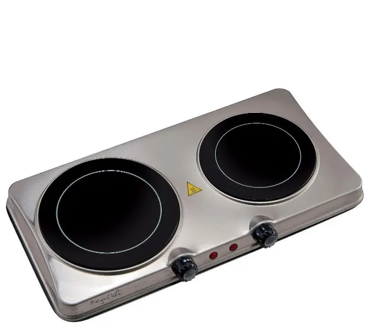 MeegaCheff Portable Dual Vitro-Ceramic Infrared Cooktop