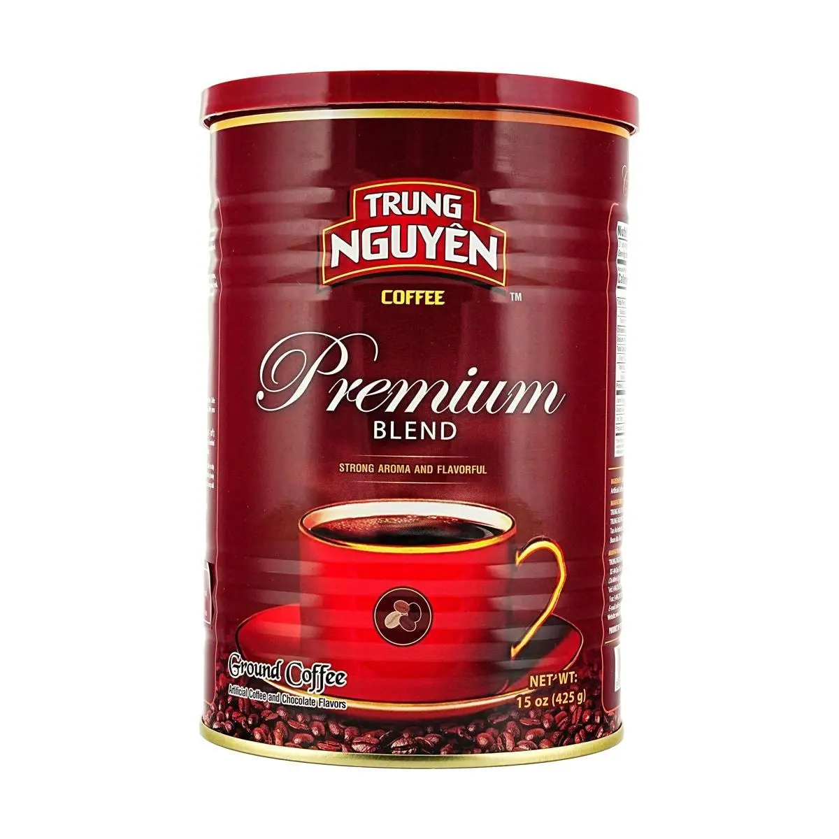 Trung Nguyen Premium Vietnamese Coffee Powder - Rich Dark Chocolate Flavor, 425g Can