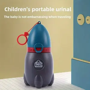 Portable Child Rocket Urinal, Leak-Proof Boys' Urinal, Emergency Toilet for Camping, Car Travel, Potty Training, Outdoor Use