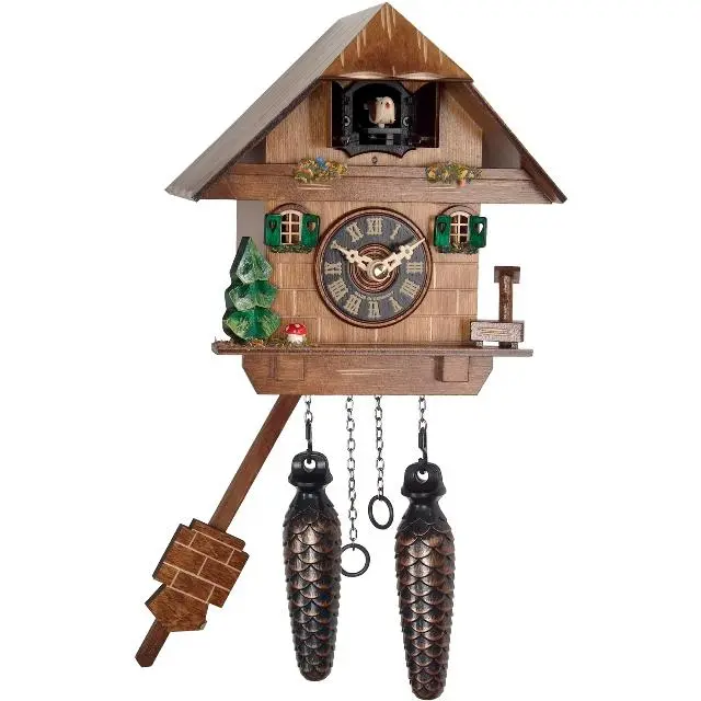212 MAIN Alexander Taron 417Q Engstler Full-Size Battery-Operated Clock with Hour Chime - Home Decoration, Holiday Decor, Gift Item, Clock Items, Battery Operated Speciality Clocks