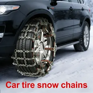 6pcsUniversal Metal Anti-Skid Chains for Cars - Fit 165-265mm Tires, Emergency Iron Chains for Snow, Mud & Sand