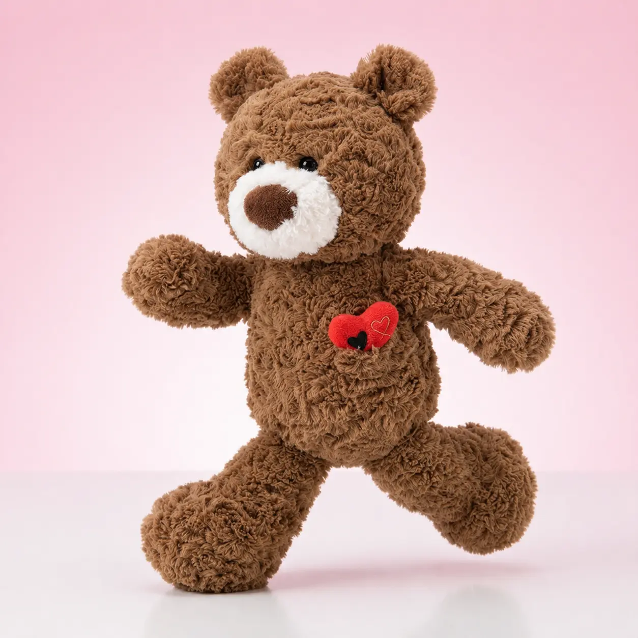 SNOWOLF 13-Inch, 20-Inch Teddybear Stuffed Animal - Soft Curly PP Cotton Cute Stuffies with Red Heart, Unisex Collectible for Kids, House Decoration Gift