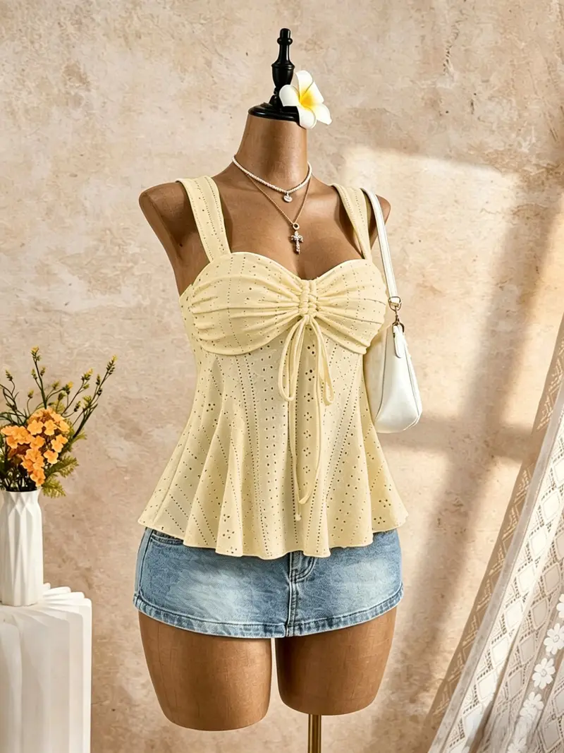 Frill trim top - TikTok Shop