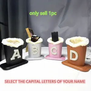 Personalized Name Glasses Stand, Simple Display Rack, Ultra-Dense Pen Holder, Trendy Glasses Box, Soft Lining Storage Case, Elegant Casual Style, Table Organizers