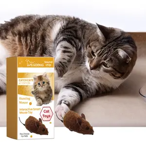 1 Pc Furry Mice Cat Toy Wind Up Toys Realistic Mouse Toys Funny Moving Toys, Cat Mice and Animals Toys Interactive Play Mouse Toy for Cat Kitten