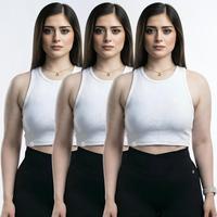 Cropped White 3pk