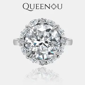 【893】Shine into 2026 5CT Synthetic Moissanite Ring