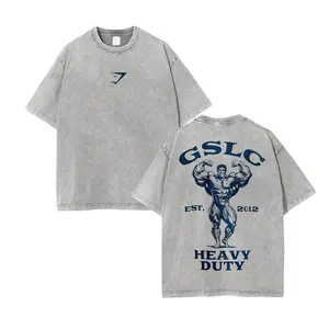 Heavy Duty Gym Grey Tee GSLC 2012 Est Heavyweight Cotton T-shirt Whimsical Sport Gift Vintage Hiphop Shirt Limited Design For Sport Ideal For Gifts C