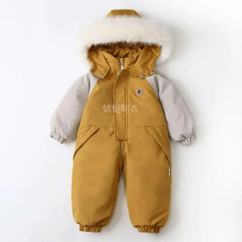 New2025 New Toddler Ski Onesie❄️     Color-Block + Lightweight|     Winter Outdoor Wear|     0-3 Yrs|     Baby Snowsuit