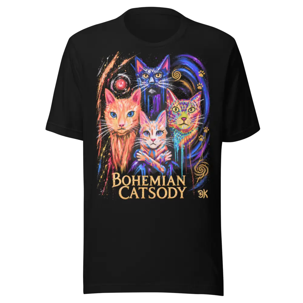 Bohemian Catsody T-Shirt | Celestial Felines Tee| Cosmic Cats T-Shirt