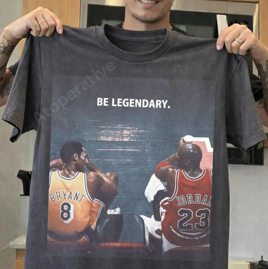 Vintage Basketball Kobeee and Jordannn Legends Shirt, Retro Game Day Graphic Tee, Unisex Hoops Fan Apparel, Basketball Lover Gift