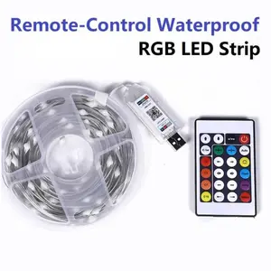 RGB LED Fairy String Lights, Remote Control Waterproof, USB Powered, Music Sync Function, Ideal for Christmas and Party Decorations