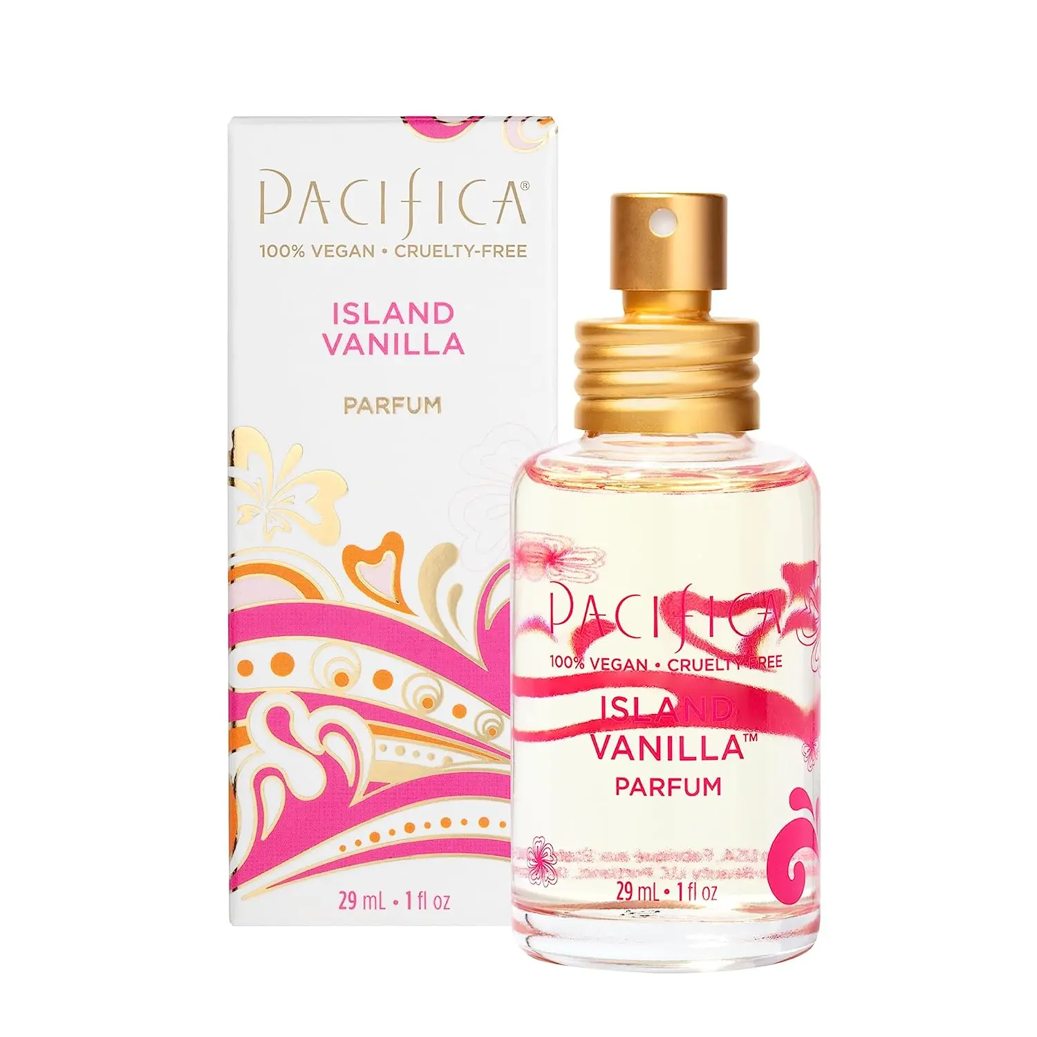 Pacifica Island Vanilla Perfume with Natural & Essential Oils, 29ml, 1 Fl Oz Floral Blend