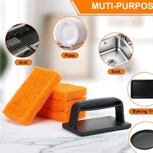 Griddle Cleaning Kit Compatible with Blackstone - Flat Top Grill Cleaner Grill Cleaning Kit with Grill Brick, Griddle Scraper & Grill Brush, Griddle Seasoning Accessories Kit to Remove Stain