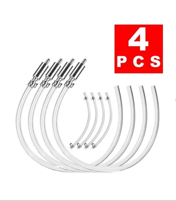 4PCS Brake Bleeder Hose, One Way Check Valve Tube Bleeding Tool Kit for Car Motorcyle Clutch, Universal Brake Fluid Bleeder Kit for Hydraulic Brake System, Soft Tube with Metal Clips
