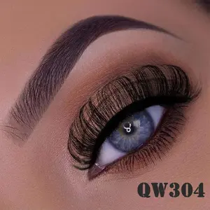 Russian Curl - Lashes - QW304 - Premium D Curl, Durable Lashes, Lightweight, Wispy Lashes, False Eyelsases, Strip Lashes, Prettiest Lashes