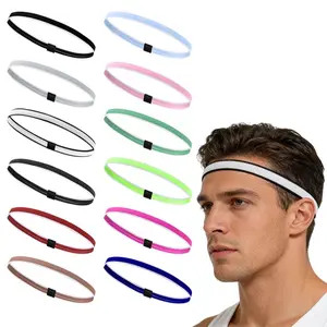 4 Piece Set, 12 Colors, Sports Elastic Sweatband, Soccer Player Style, Outdoor Sport Basketball Cycling Gym Head Tie, Unisex Adults Youth, Sweat Absorbing Headband