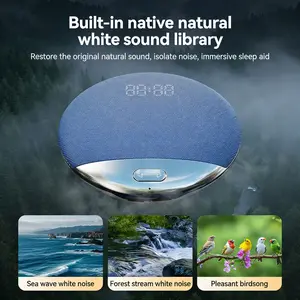 Pillow Speaker Sleep Aid with Bluetooth 6.0, Hi-Fi Stereo Sound, Built-in Natural White Noise, Time Display & Scheduled Playback – Ultra-Thin Directional Audio, Hearing Protection, Long-Lasting Battery, Universal Device Compatibility for