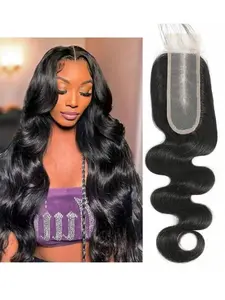 2x6 Lace Closure Brazilian Body Wave Hair 8 to 22 inches Unprocessed Virgin Human Hair Natural Black Body Wave Lace Closure 1 Piece Human Hair Weave